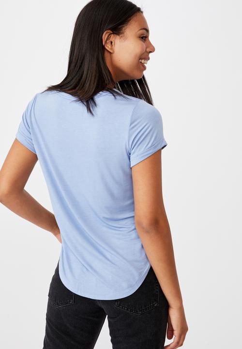 Cotton On - Kathleen short sleeve top - vintage blue