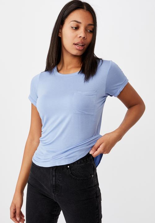 Cotton On - Kathleen short sleeve top - vintage blue