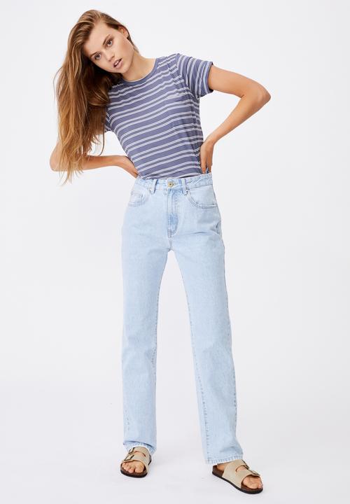 Cotton On - Kathleen short sleeve top - sarina stripe vintage navy/white