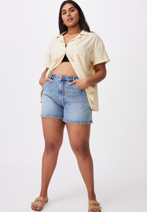 Cotton On - Curve pool side shirt - warm linen