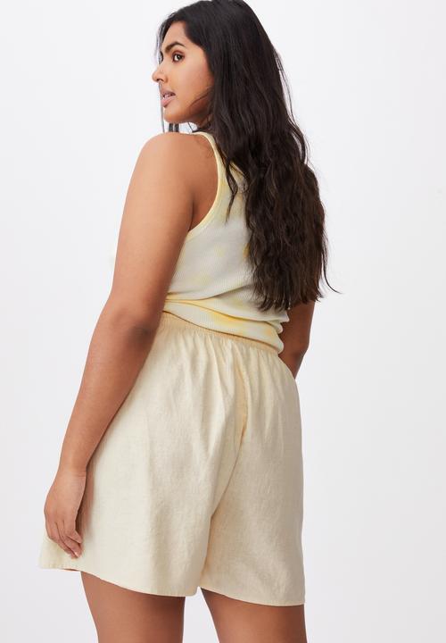 Cotton On - Curve cali pull on short - warm linen