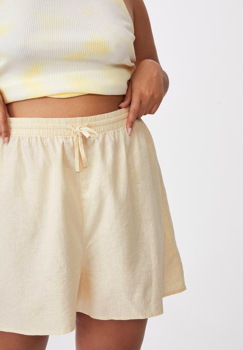 Cotton On - Curve cali pull on short - warm linen