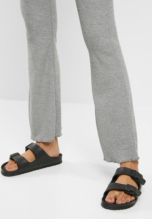 Blake - Ribbed flare pant - grey 