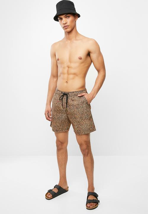 Cotton On - Kahuna short - micro tan leopard