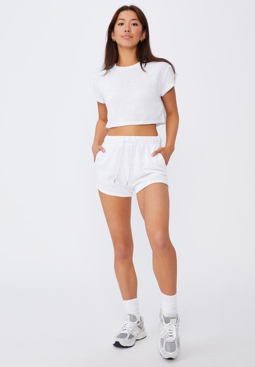 Factorie - Textured jersey baby tee - white