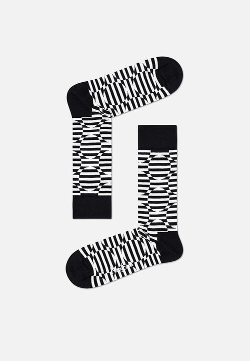Happy Socks - 4-pack black and white socks gift set - black & white
