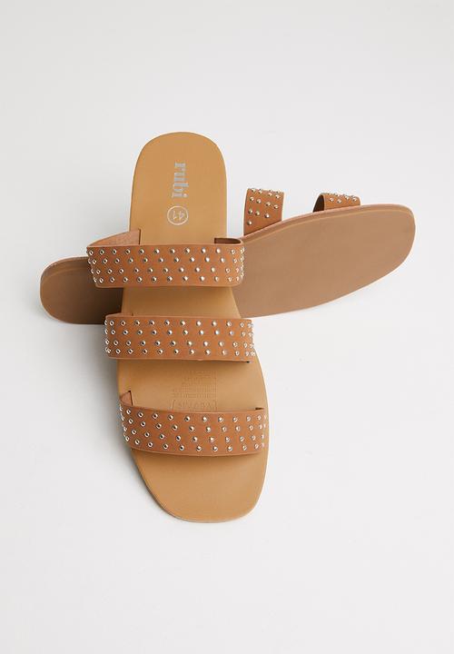 Cotton On - Fallon studded strappy slide - tan 