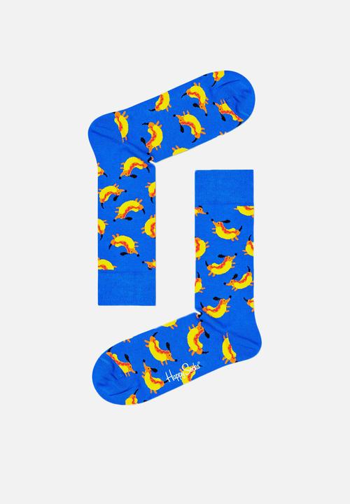 Happy Socks - 2-pack hot dog socks gift set - blue & black