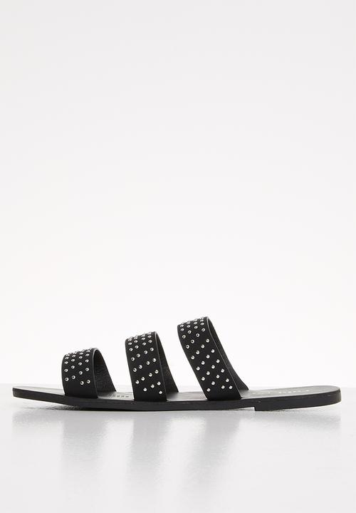 Cotton On - Fallon studded strappy slide - black 
