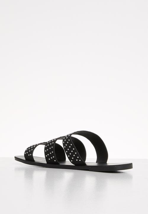 Cotton On - Fallon studded strappy slide - black 