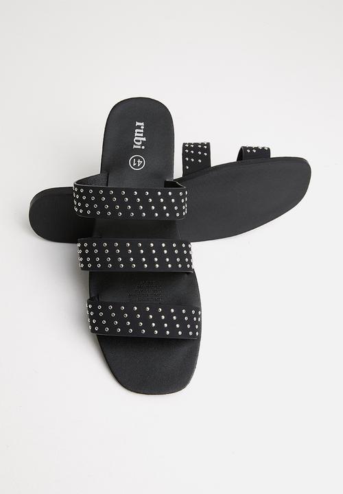 Cotton On - Fallon studded strappy slide - black 