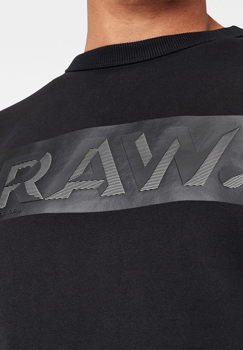 G-STAR - Raw dot box graphic r long sleeve sweater - black