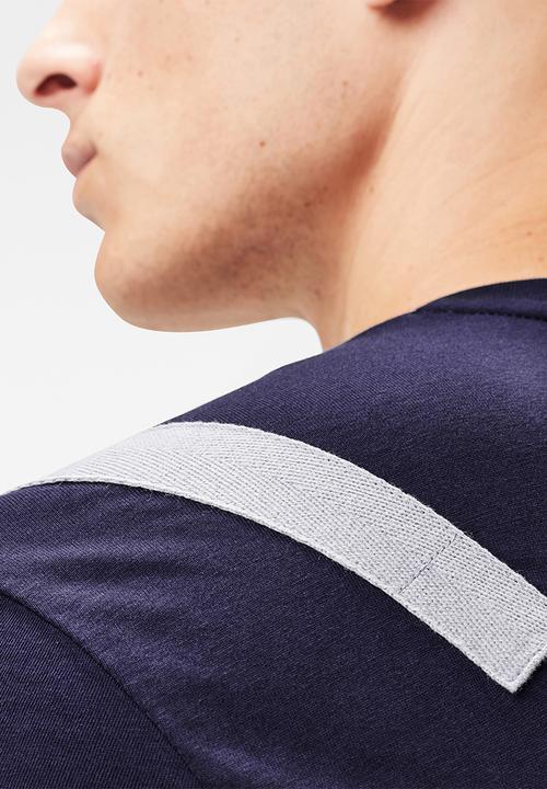 G-STAR - Shoulder tape reflective logo+ r short sleeve - navy