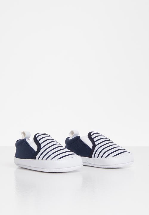 Pop Candy - Boys stripe slip on - navy
