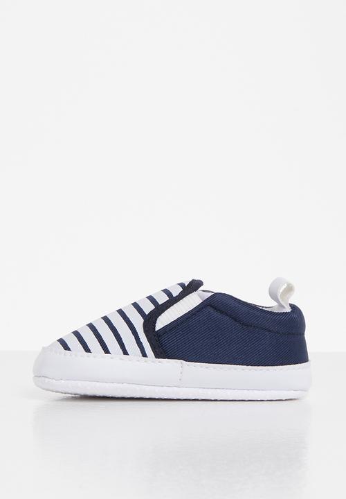 Pop Candy - Boys stripe slip on - navy