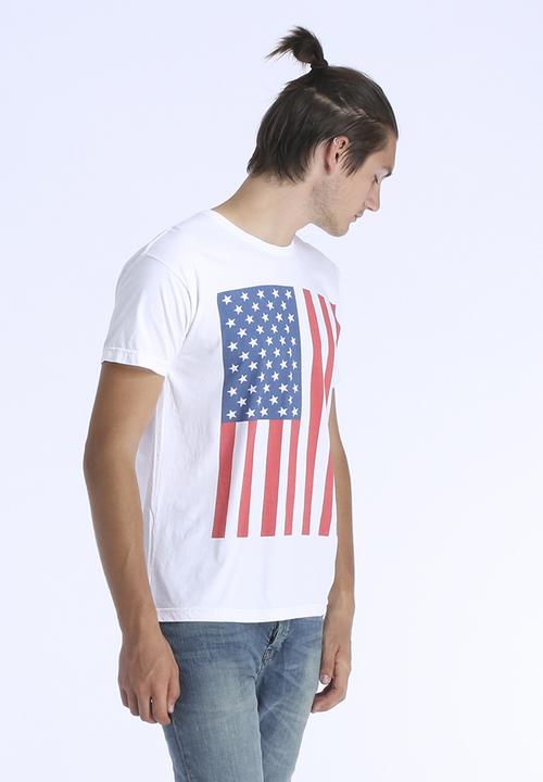 American Apparel - US Flag Print Power Washed