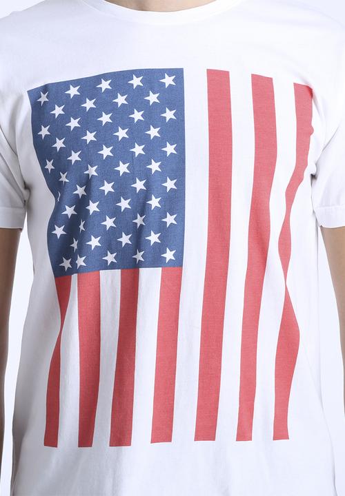 American Apparel - US Flag Print Power Washed