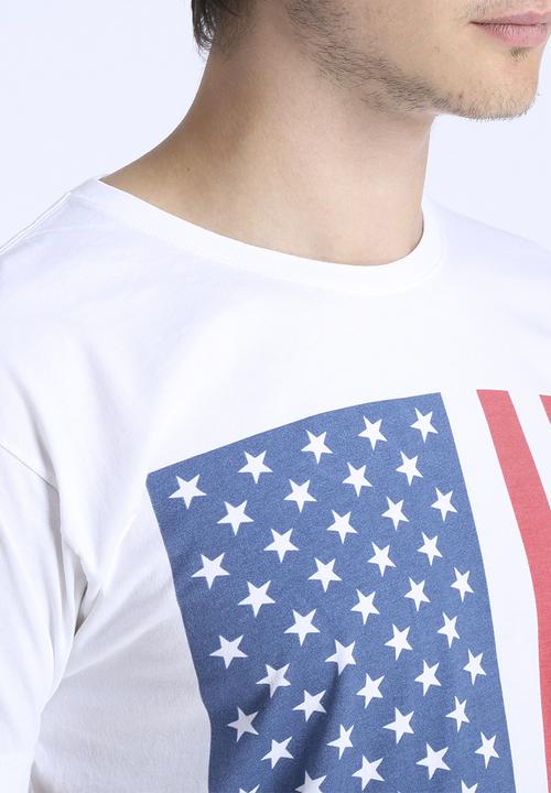American Apparel - US Flag Print Power Washed