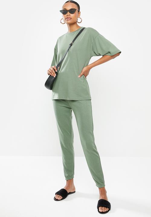 Missguided - Co-ord T-shirt & jogger set - green