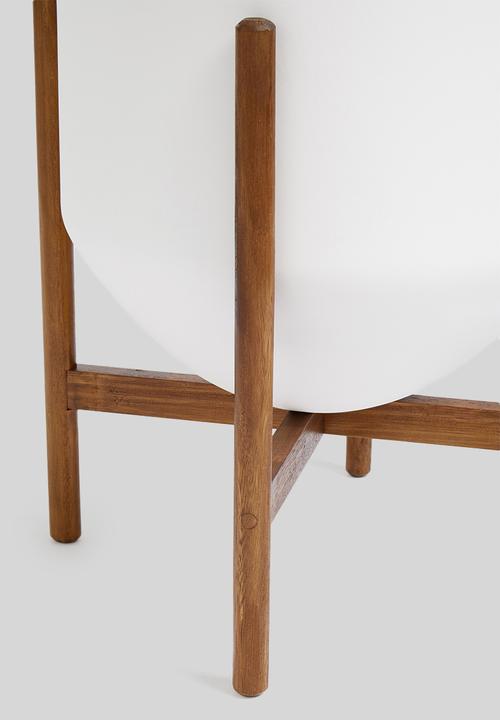 Grey Gardens - Bullet planter - white