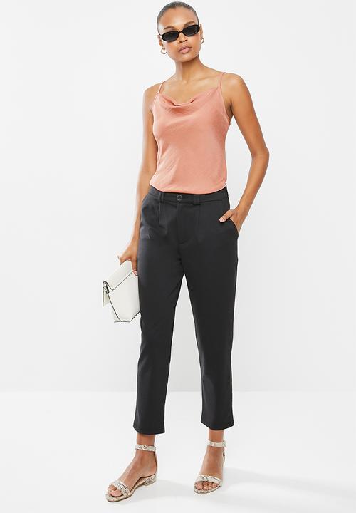 edit - Cowl neck satin cami - rose