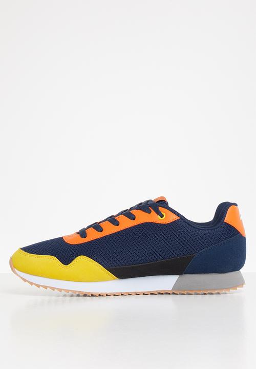 Aca Joe - Retro trainer - navy/yellow/navy