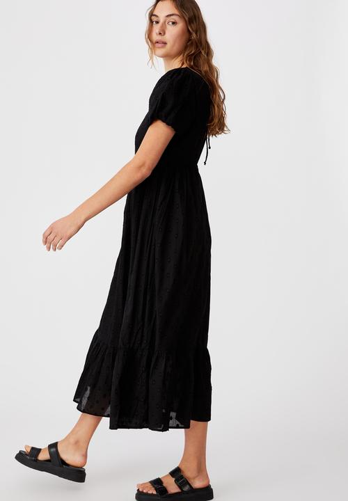 Cotton On - Woven faith babydoll medaxi - black