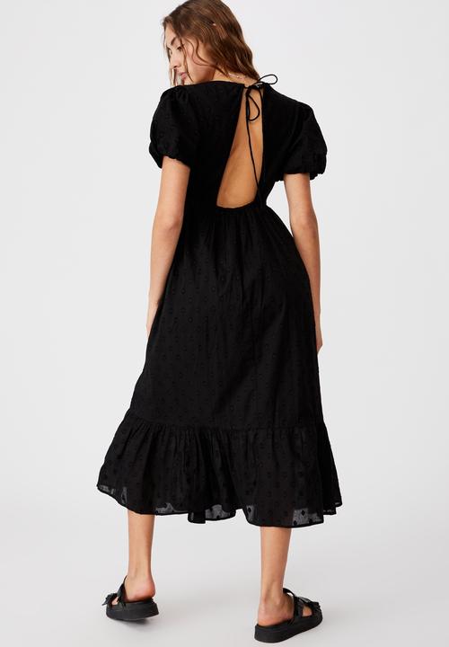Cotton On - Woven faith babydoll medaxi - black