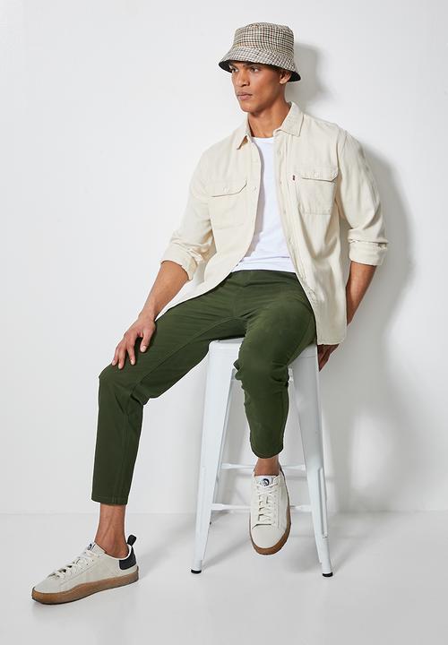 Superbalist - Seoul pleated tapered chino - dark green