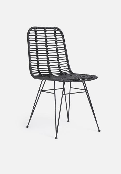 Sixth Floor - Gili rattan chair - black