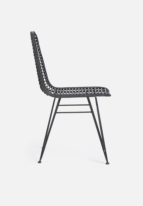 Sixth Floor - Gili rattan chair - black