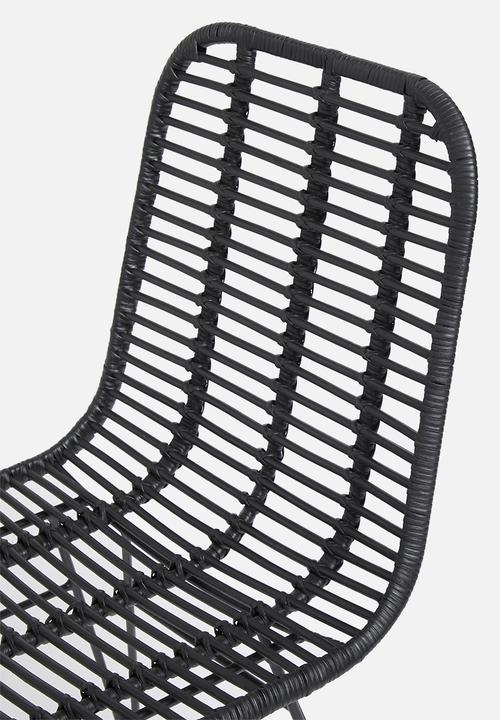 Sixth Floor - Gili rattan chair - black