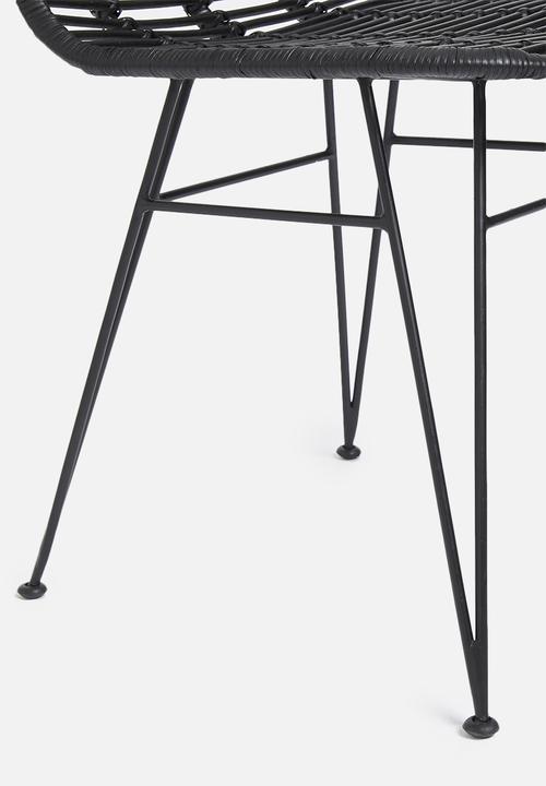 Sixth Floor - Gili rattan chair - black