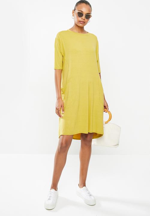 edit - Knit cocoon dress - yellow