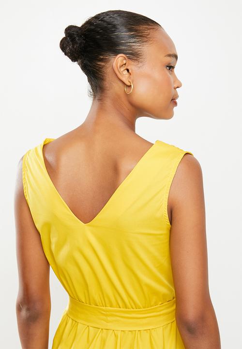 edit - Poplin midi dress - yellow