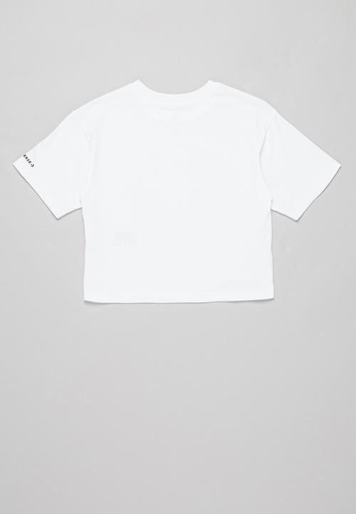 Converse - Cnvg faux sequin chuck boxy tee - white