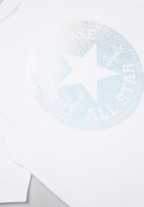 Converse - Cnvg faux sequin chuck boxy tee - white