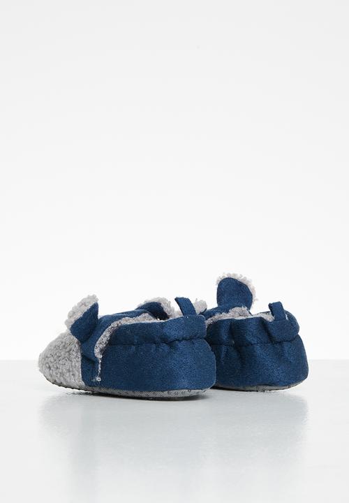 Pop Candy - Bear slip on - navy & grey