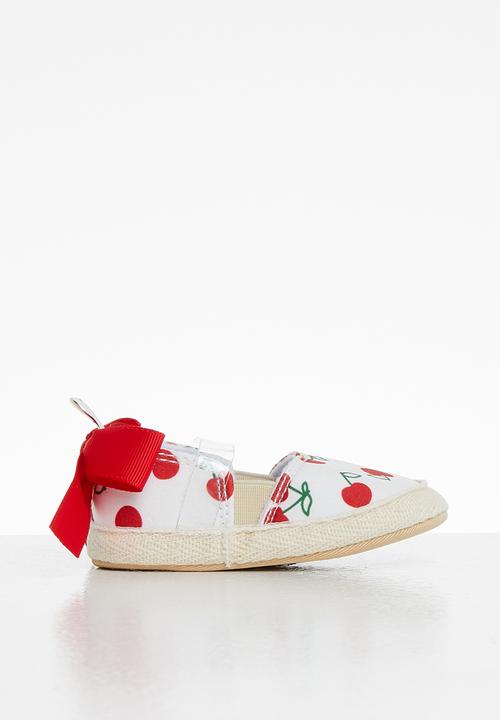 Pop Candy - Girls cherry pump - white & red