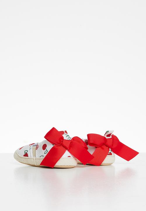 Pop Candy - Girls cherry pump - white & red