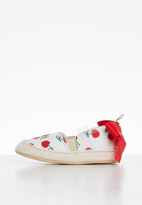 Pop Candy - Girls cherry pump - white & red