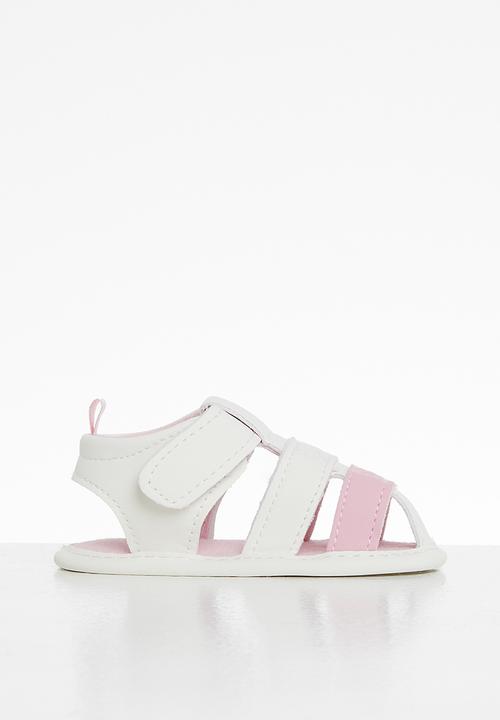 Pop Candy - Girls strap sandal - pink & white