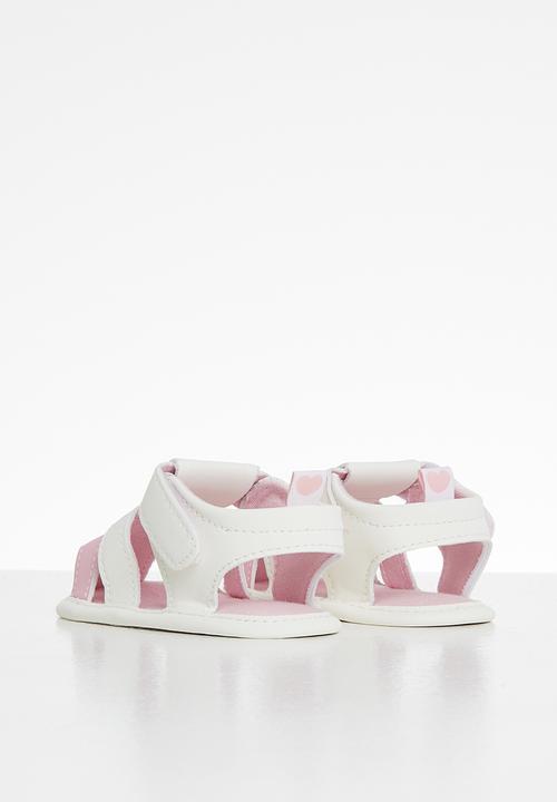 Pop Candy - Girls strap sandal - pink & white