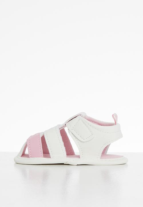 Pop Candy - Girls strap sandal - pink & white