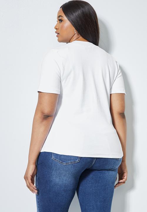 Superbalist - 2 Pack rib high neck tees - black & white