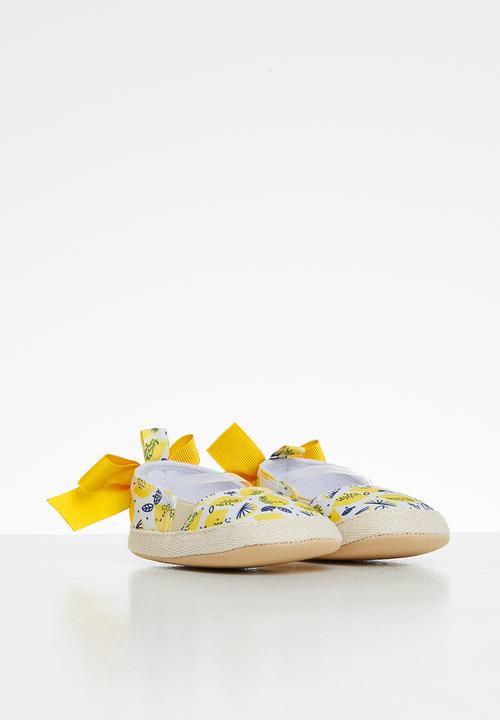 Pop Candy - Girls lemon pump - white & yellow
