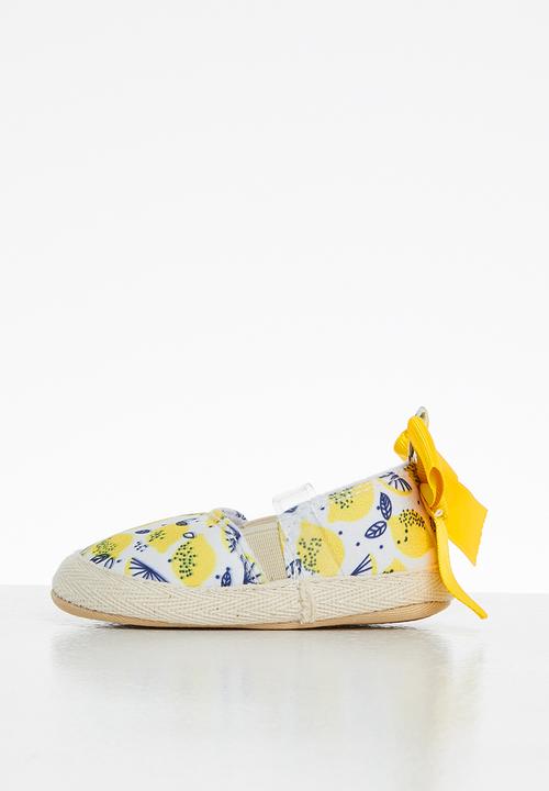 Pop Candy - Girls lemon pump - white & yellow