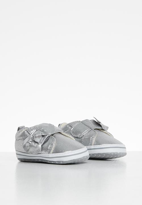 Pop Candy - Girls metallic slip on - silver
