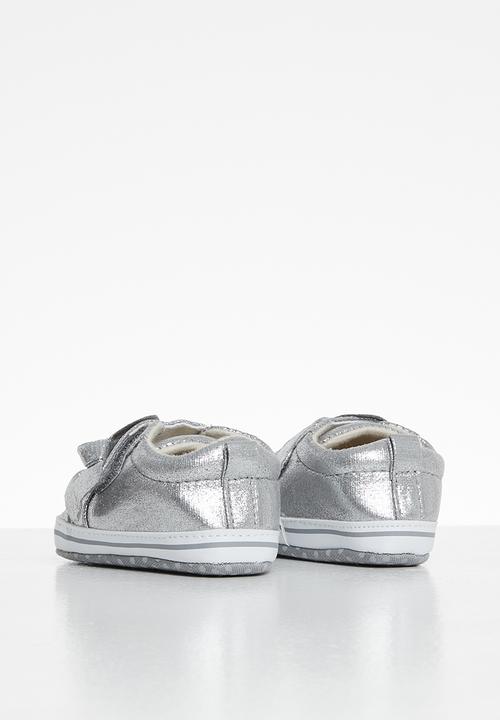 Pop Candy - Girls metallic slip on - silver