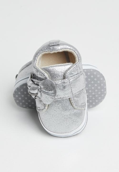 Pop Candy - Girls metallic slip on - silver